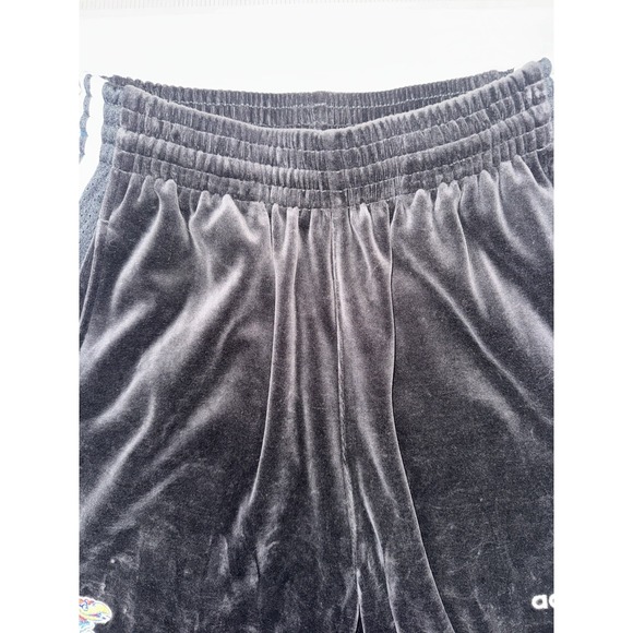 Adidas Velour Kansas Jayhawks KU Men's S Small Black Pants Vintage W/ Pockets - Picture 6 of 15